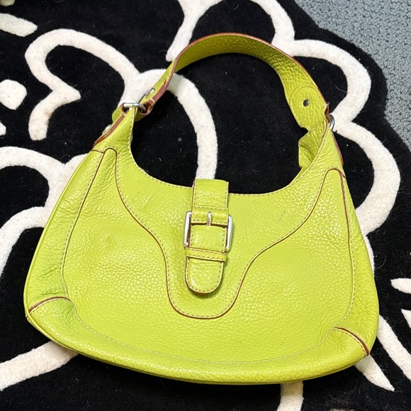 Y2K Vintage Lime Chartreuse Shoulder Bag - Picture 1 of 7